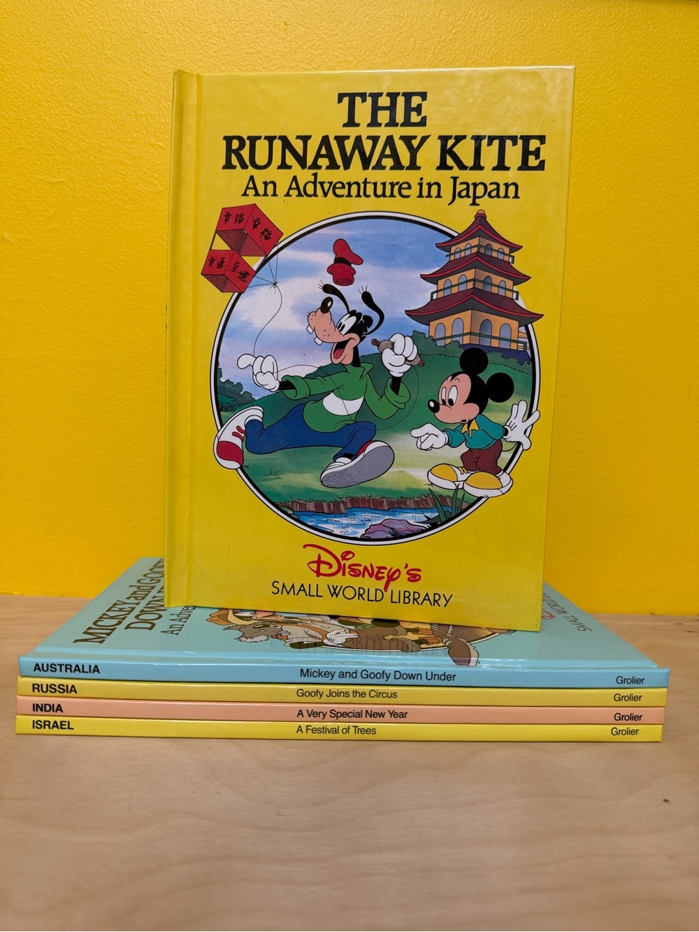 Vintage 1991 Disney's Small World Library Hardcover Books Lot of 5 (Grolier)